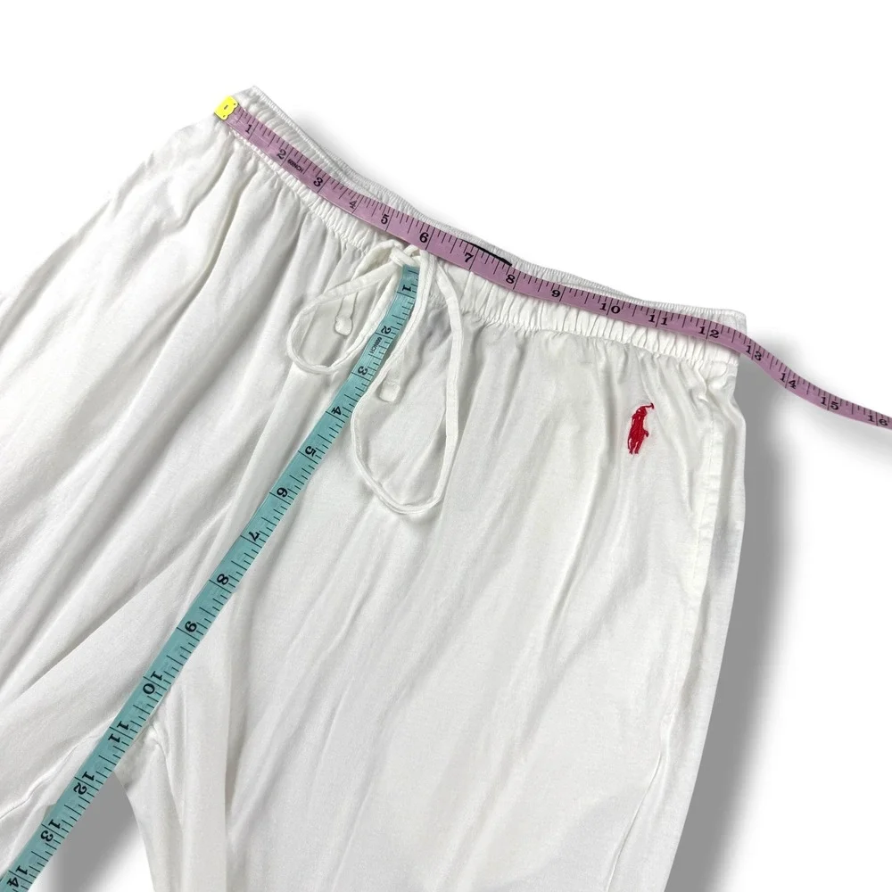 NWOT Polo Ralph Lauren Mens Pajama Lounge Pants Size Small S White Cotton